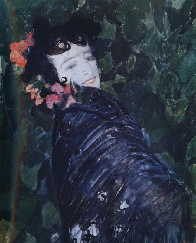 Alexander Yakovlevich GOLOVIN The woman of Spanish china oil painting image